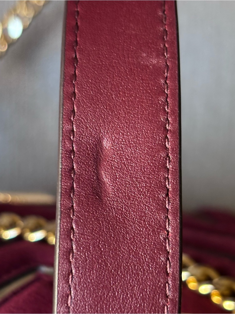 Final sale New Michael Kors Whitney quilted oxblood leather suede shoulder bag - Picture 16 of 16